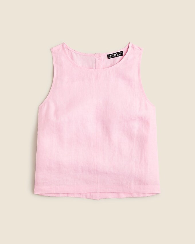 Maxine button-back top in linen | J. Crew US
