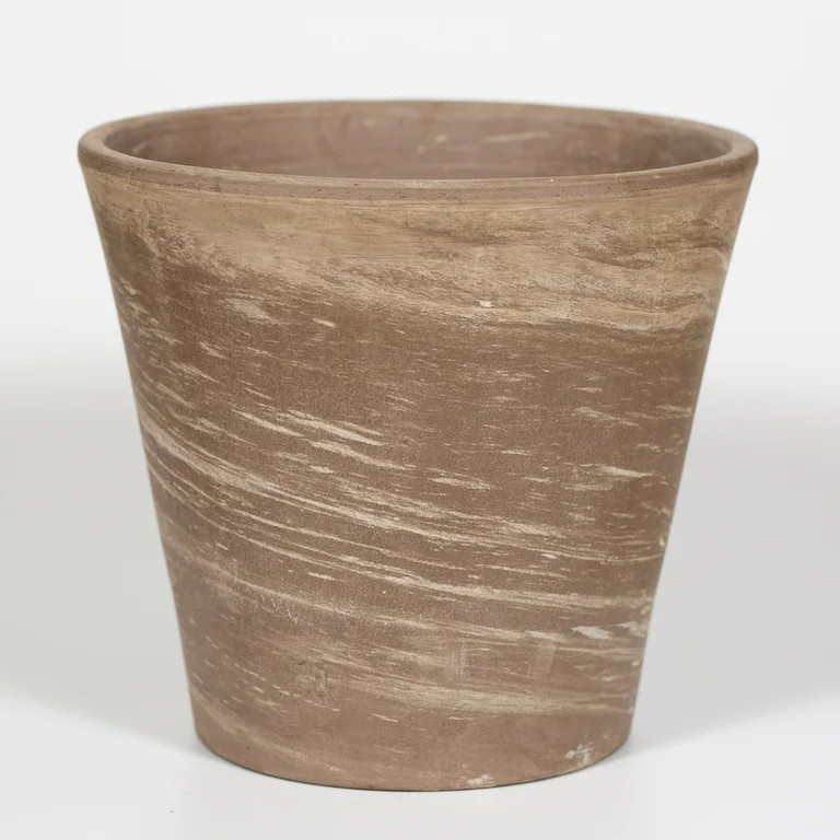 Better Homes & Gardens 8" Sienna Terra Cotta Grafite Swirl Planter | Walmart (US)