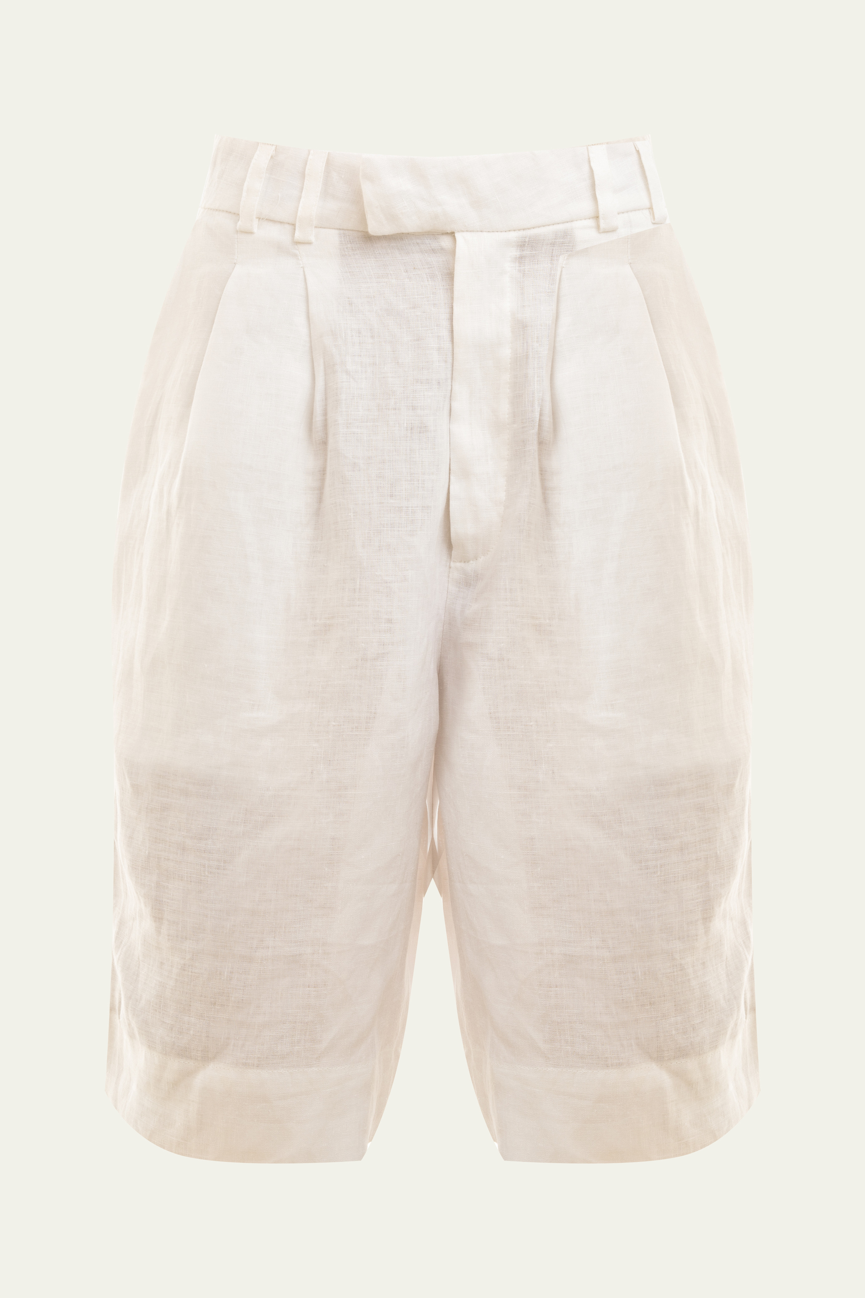 Bermuda Linho Off Rebeca Sampaio - Off White - Gallerist | Moda Autoral e Contemporânea | Gallerist (BR)