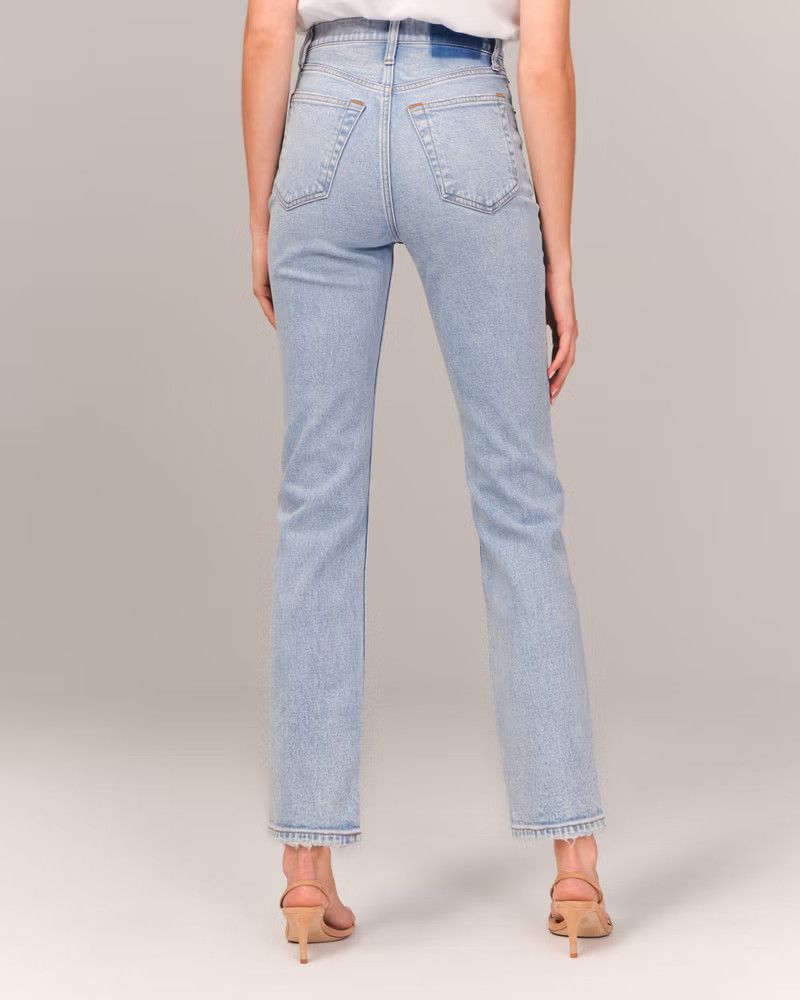 Ultra High Rise Ankle Straight Jean | Abercrombie & Fitch (US)