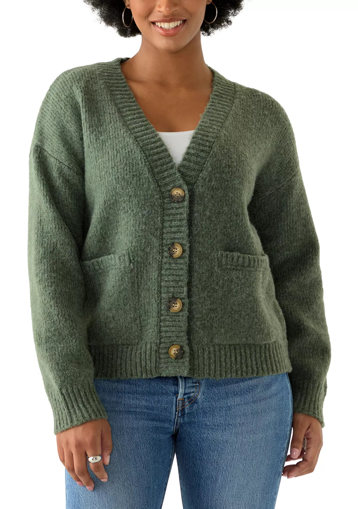 Women's V-Neck Button Front Cardigan | Belk