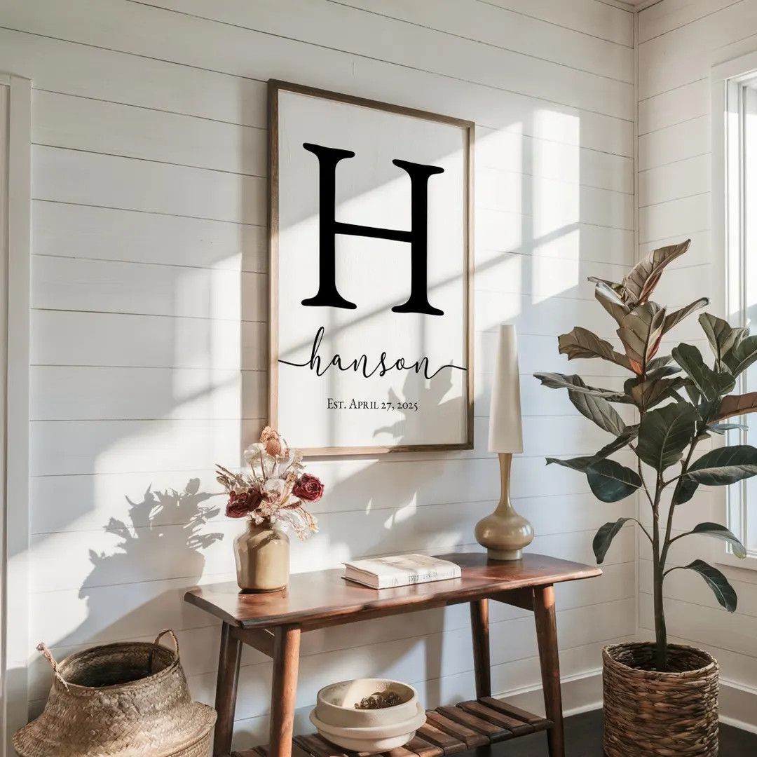 Personalized Family Name Sign - Custom Canvas Board Monogram - Perfect for Weddings, Anniversarie... | Etsy (US)