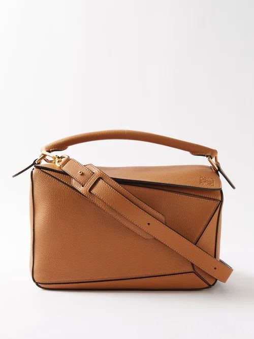 Loewe - Puzzle Leather Cross-body Bag - Womens - Tan | Matches (US)