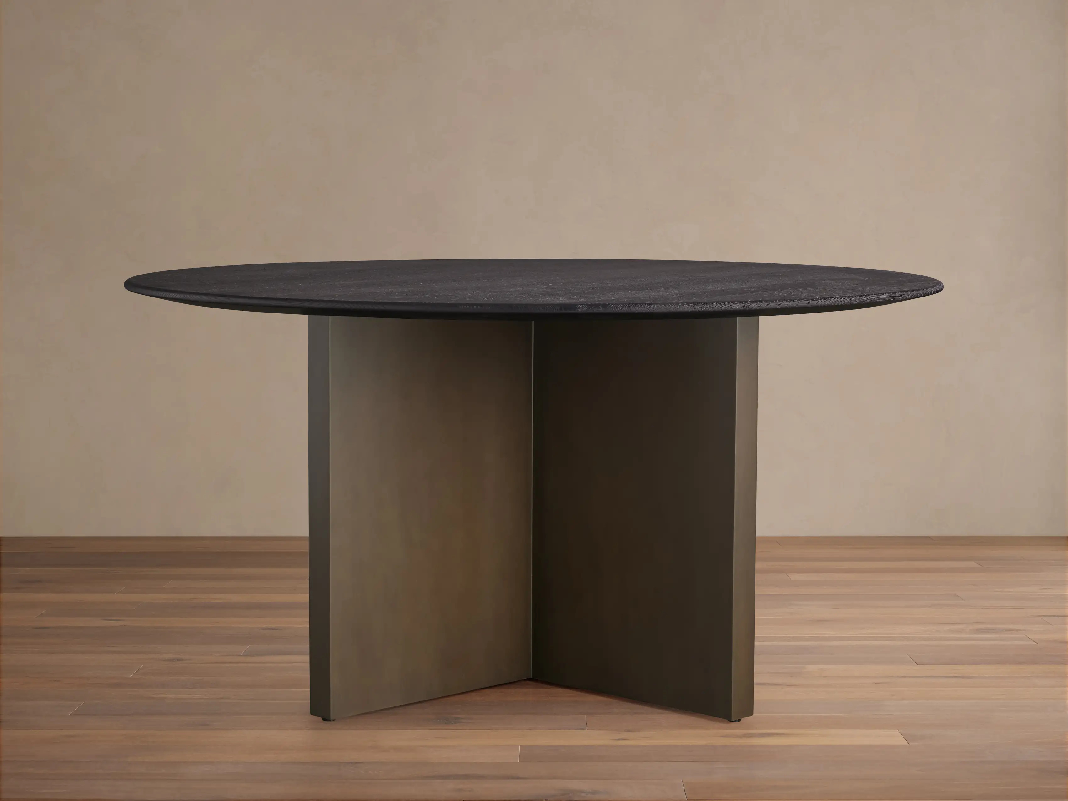 Saint Germain Round Wood Dining Table with Clement Base | Arhaus