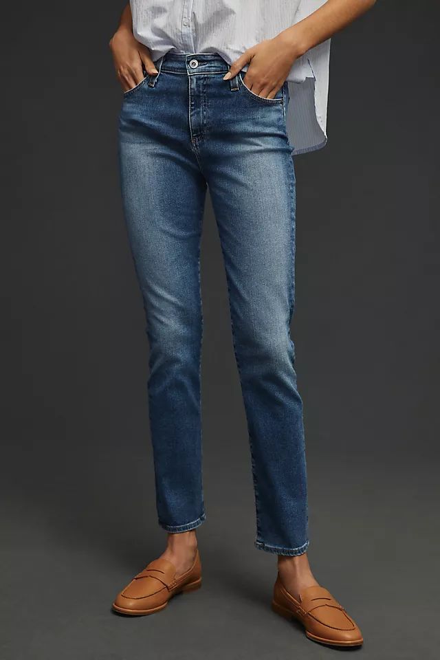 AG Stevie High-Rise Straight Jeans | Anthropologie (US)