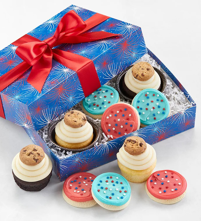Buttercream Frosted Patriotic Cupcakes & Cookies by Cheryl's Cookies | Cheryl's