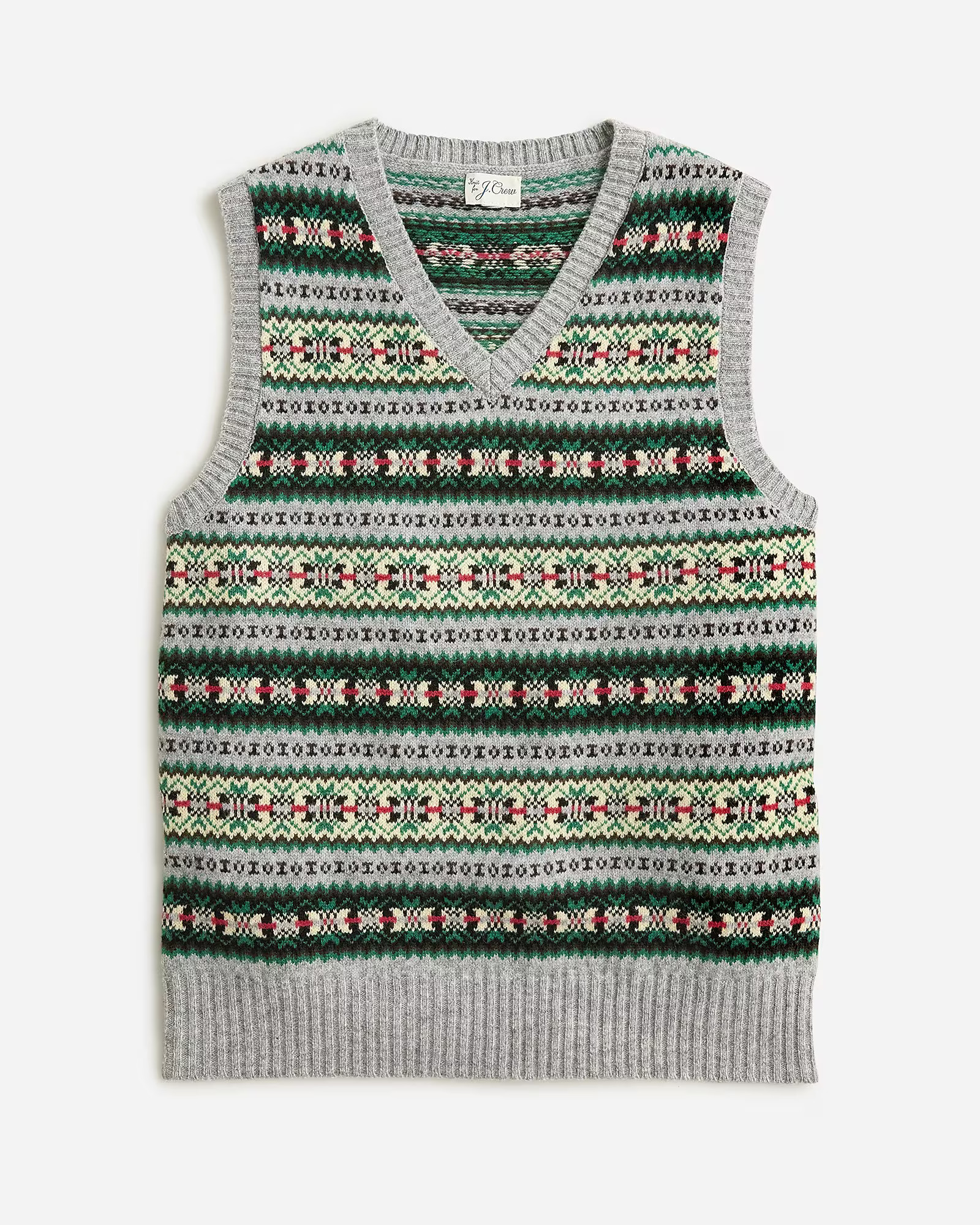 Lambswool Fair Isle sweater-vest | J. Crew US