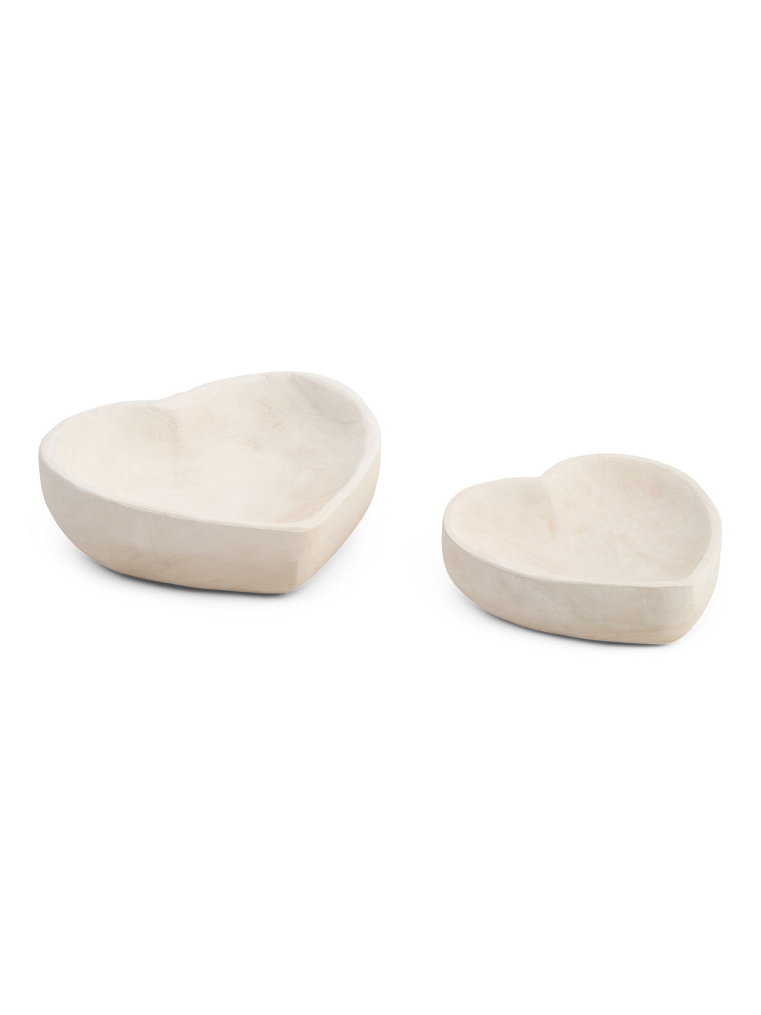 Set Of 2 Wood Heart Bowls | Marshalls
