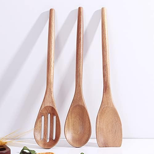 Delicate Wooden Utensils For Cooking, Set of 3, Wood Kitchen Utensils Cooking Tools, 12 Inch Acac... | Amazon (US)