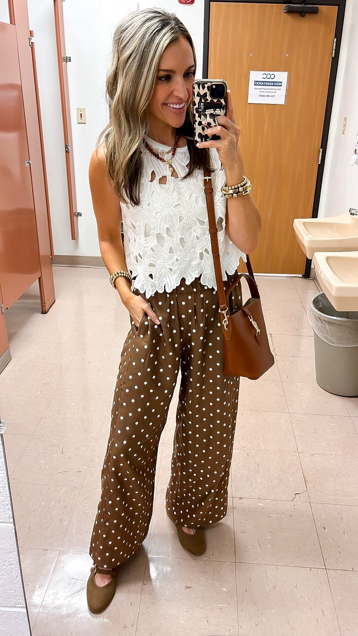 Today’s OOTD for church! These pants have a stretchy elastic waistband & pockets. Tank under my blouse is seamless with a built in padded bra 
Wearing small in all

#LTKSeasonal #LTKWorkwear #LTKootd