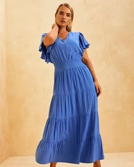 Flutter Sleeve Tiered Maxi Dress | Chico's