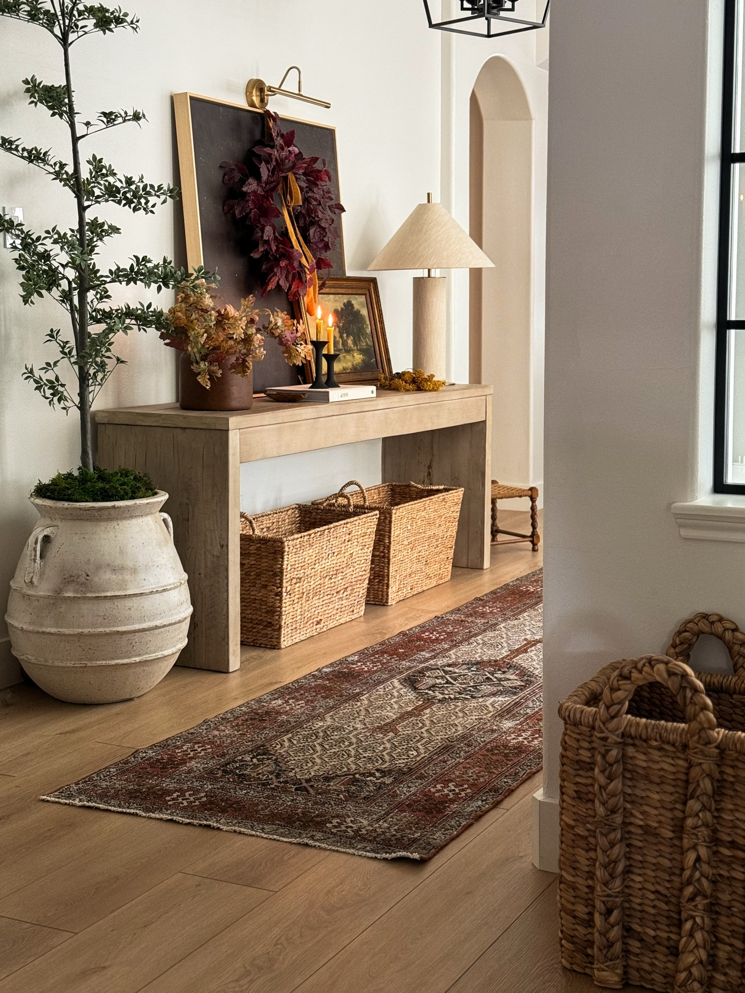 Entry, Dining Room and Living Room View!

Open Concept, Entry Styling, Modern Organic, Console Table, Interior Window, Vintage Rug, Vintage Runner, Antique Runner, Vintage Art, Abstract Print, Table Lamp, Linen Lamp, Faux Olive Tree, Large Planter, Seagrass Basket, Large Basket, White Sofa, Throw Pillows, Gallery Wall, Matter Frame, Mantle Styling, Fall Mantle, Fall Living Room, Fall Entry, McGee and Co

#LTKFindsUnder50 #LTKFindsUnder100 #LTKHome

#LTKHome #LTKFindsUnder100 #LTKFindsUnder50