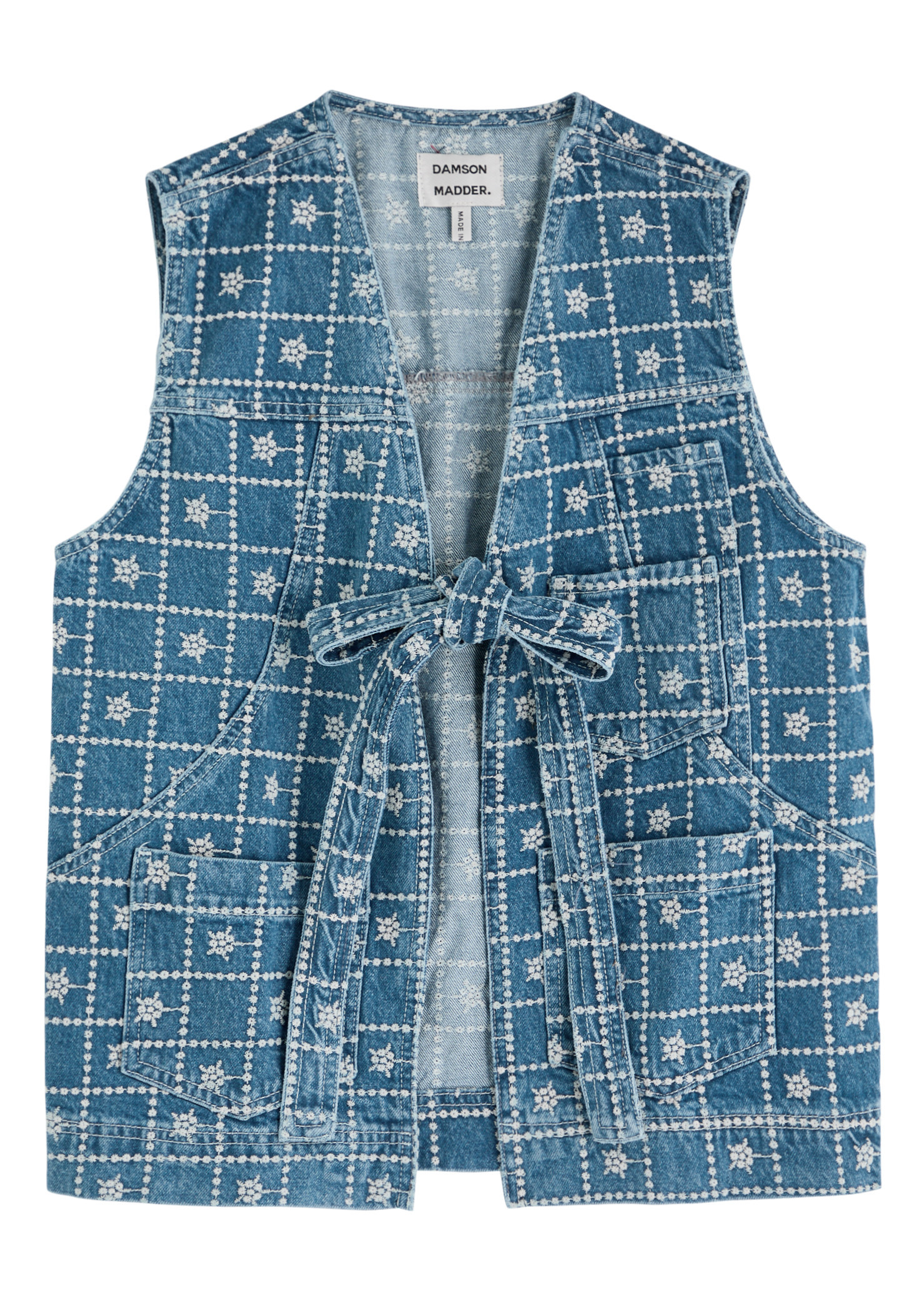 Dilly embroidered denim gilet | Harvey Nichols