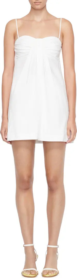 Kendall Twist Front Cotton Blend Minidress | Nordstrom