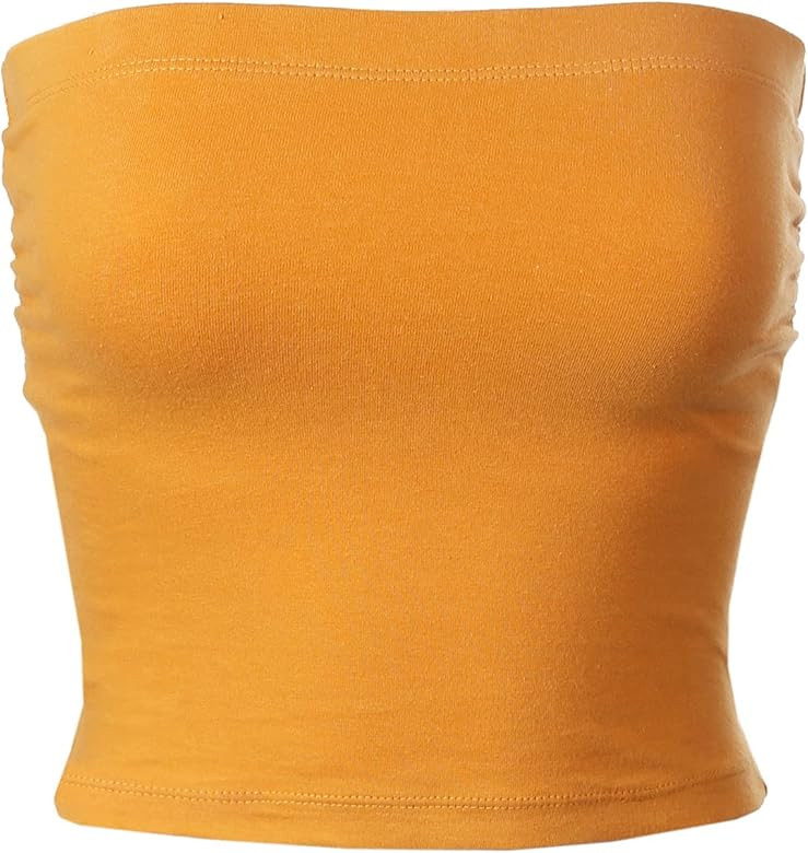 MixMatchy Women's Causal Strapless Basic Backless Tube Top Pack | Amazon (US)