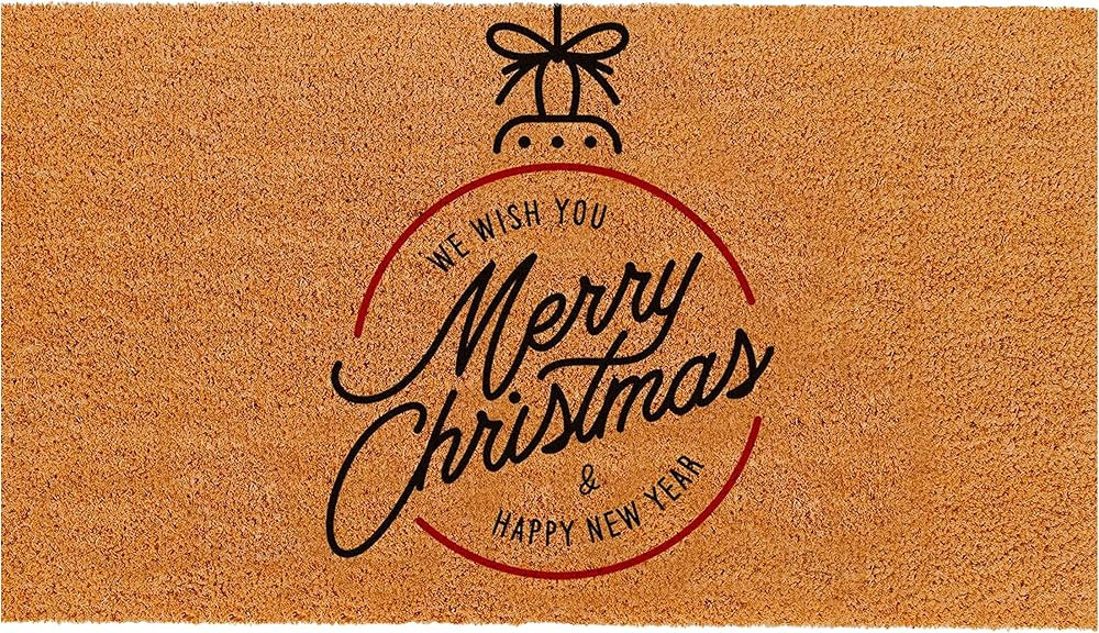 THEODORE MAGNUS Natural Coir Doormat with Non-Slip Backing - 17 x 30 - Outdoor/Indoor - Christmas... | Amazon (US)