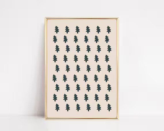 boho christmas tree print | printable christmas decor | neutral christmas printable wall art | mi... | Etsy (CAD)