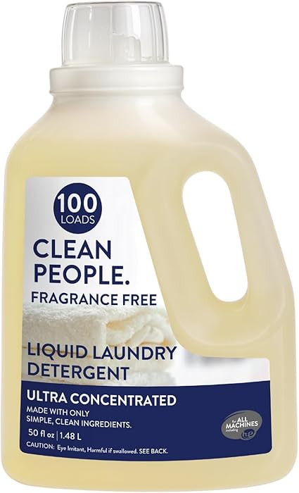 The Clean People Liquid Laundry Detergent - Recyclable Packaging, Stain Fighting - Ultra Concentr... | Amazon (US)