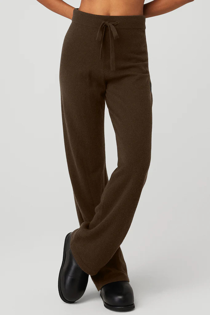 Cashmere High-Waist Jet Set Wide Leg Pant | Alo Yoga (US)