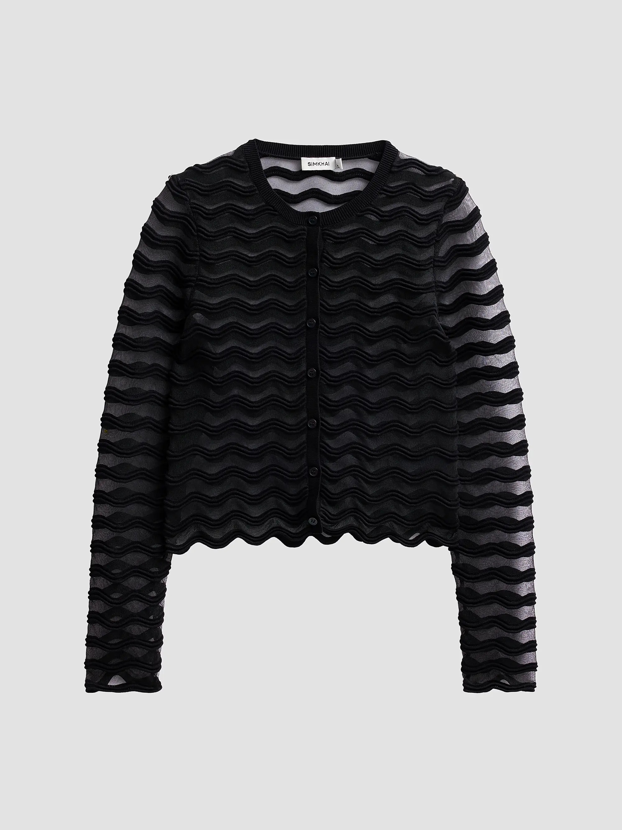 Maxime Sheer Chevron Cardigan | Saks Fifth Avenue