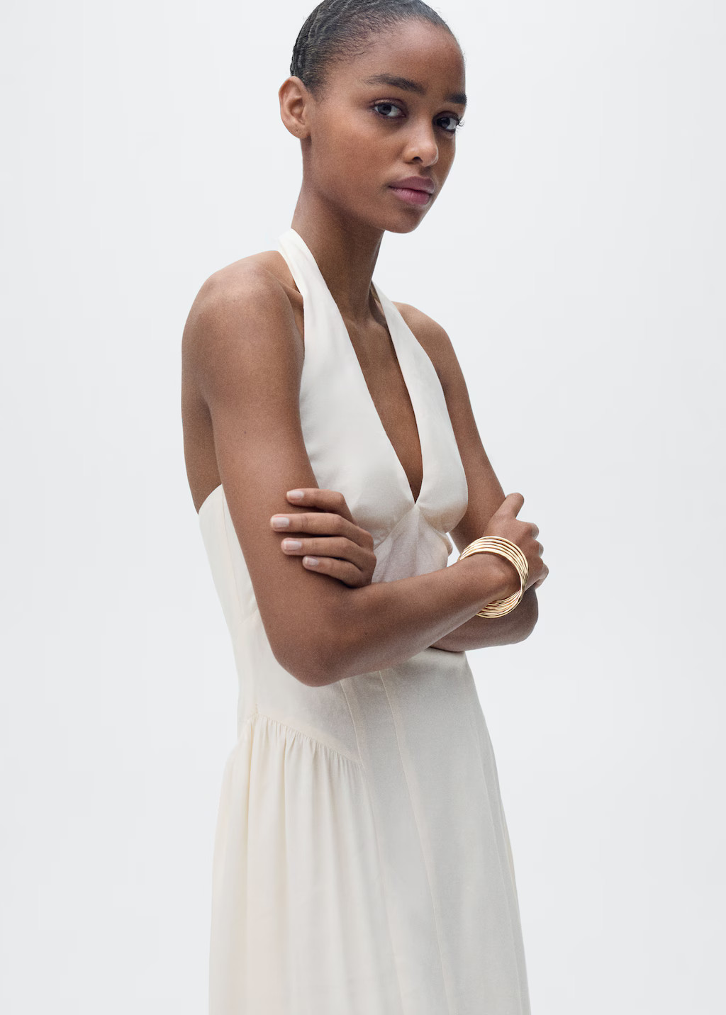 Halter-neck linen dress - Women | MANGO USA | Mango (US/MX/AU)