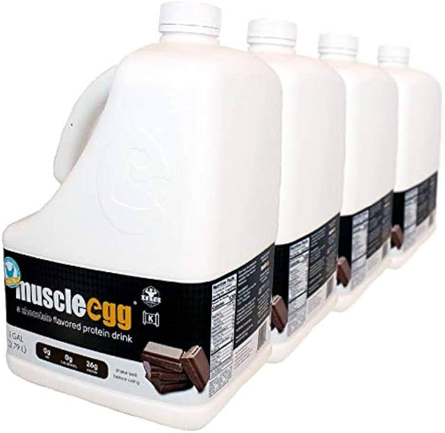 4 Gallons Chocolate MuscleEgg Liquid Egg Whites (Cage-Free) | Amazon (US)