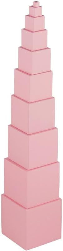 Kinderhuis-Package Set Pink Tower+ Stand+Card Paper, Montessori Classroom Grade Casa, Pre Casa, 3... | Amazon (US)