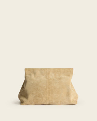 Clay Clutch Suede Sand | Flattered