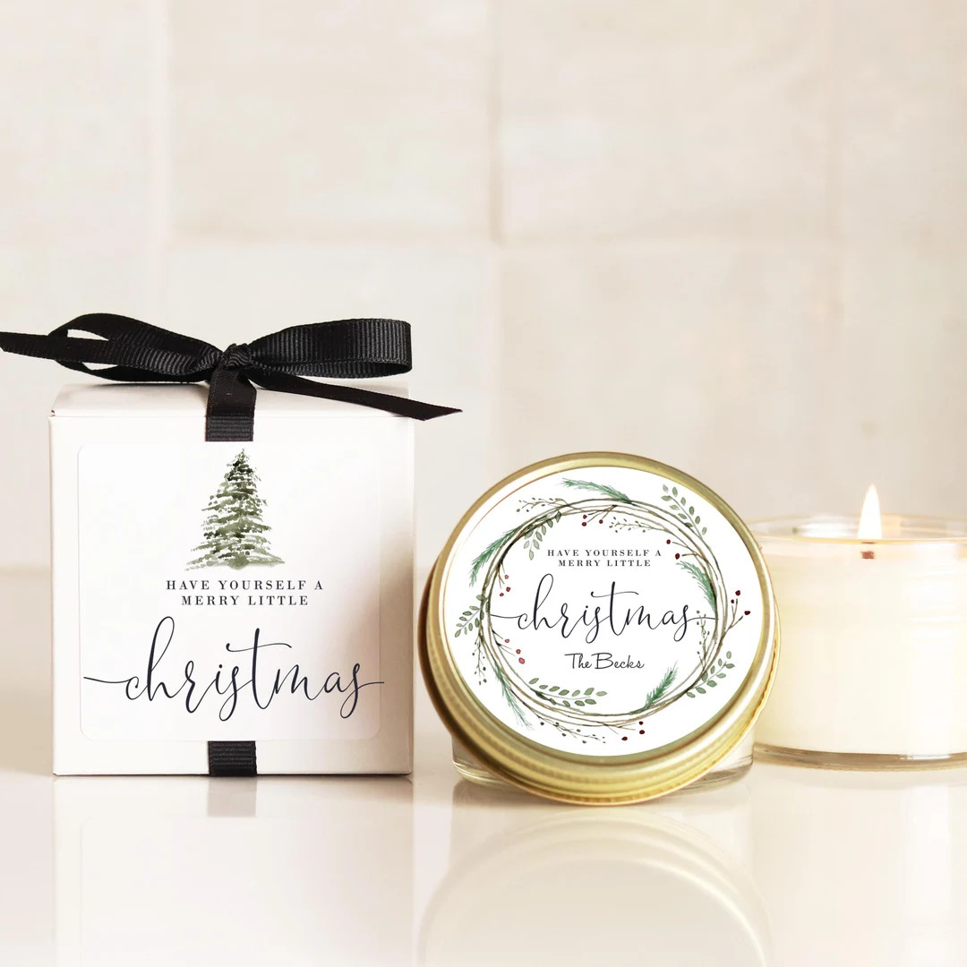 Christmas Candles - Have Yourself A Merry Little Christmas | Holiday Candle Gift | Personalized C... | Etsy (US)