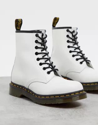 Dr. Martens 1460 8 eye boots in white | ASOS (Global)