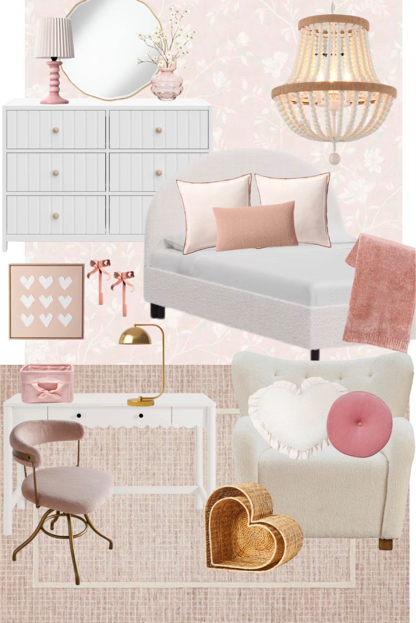 Sweet pink and white little girls bedroom decor 🤍

#LTKFamily #LTKKids #LTKHome