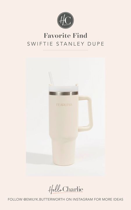 A “Fearless” Stanley dupe for your favorite Swiftie in your life! A great holiday gift. 


#LTKfindsunder50 #LTKHoliday #LTKGiftGuide