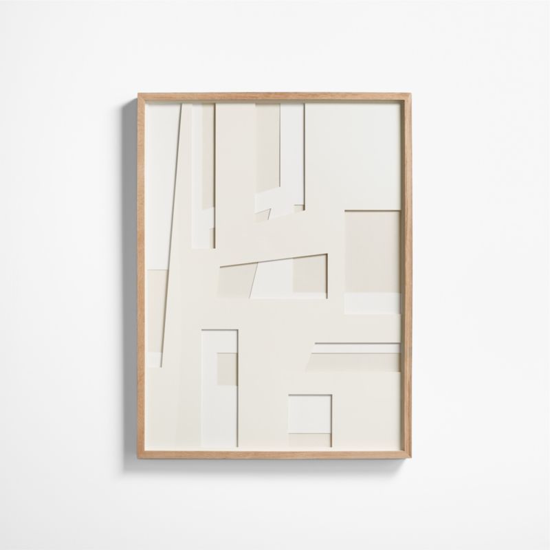 'Dimension II' Framed Hand-Cut Paper Wall Art 30"x40" by Coup d'Esprit | Crate & Barrel | Crate & Barrel
