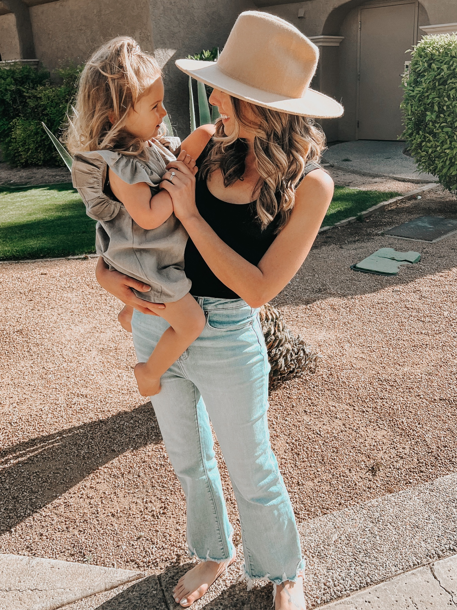 Mommy and me photos outfit inspiration simple outfits 
#capsulewardrobe #mommyandme #bodysuit #flarejeans 

#LTKstyletip #LTKkids #LTKfamily