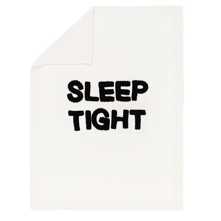 Sleep Tight Baby Blanket, Ivory + Black | West Elm (US)