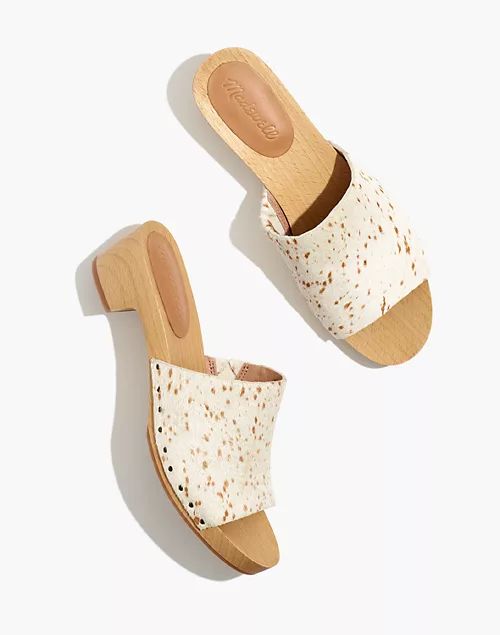 The Evelyn Slide Clog in Spotted Calf Hair | Madewell