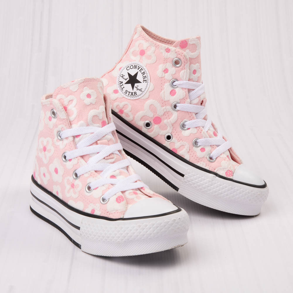 Converse Chuck Taylor All Star Hi Lift Sneaker - Little Kid - Pink / Flocked Flowers | Journeys