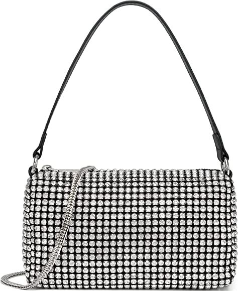 Rhinestone Crossbody Bags for Women Bling Crystal Purse Glitter Chain Handbag Sparkly Evening Clutch | Amazon (US)