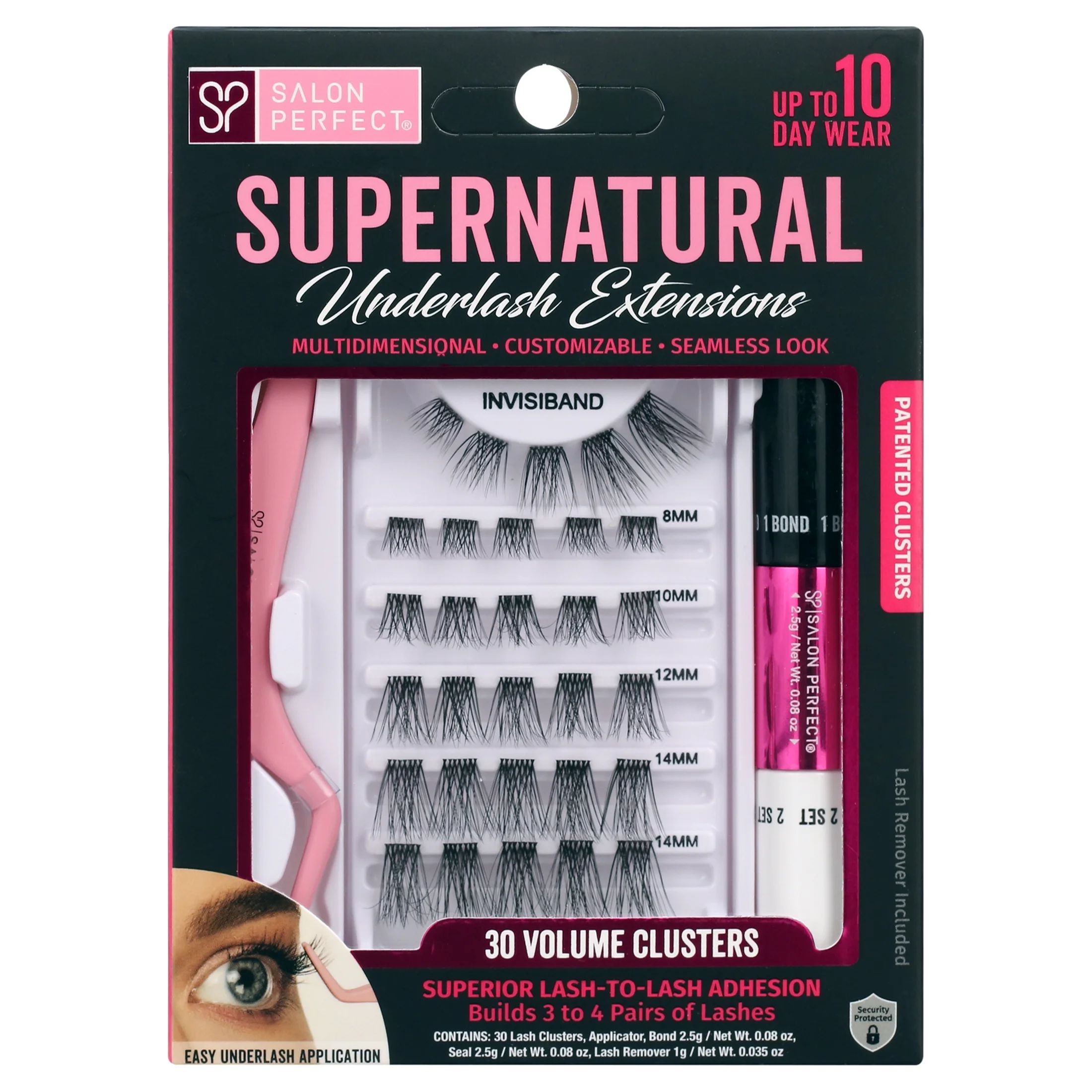 Salon Perfect Supernatural Under Lash Extensions Starter Kit, 30 Clusters | Walmart (US)