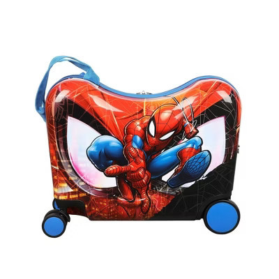 Spider-Man Carry On Spinner Hardside Ride On Suitcase - Red | Target