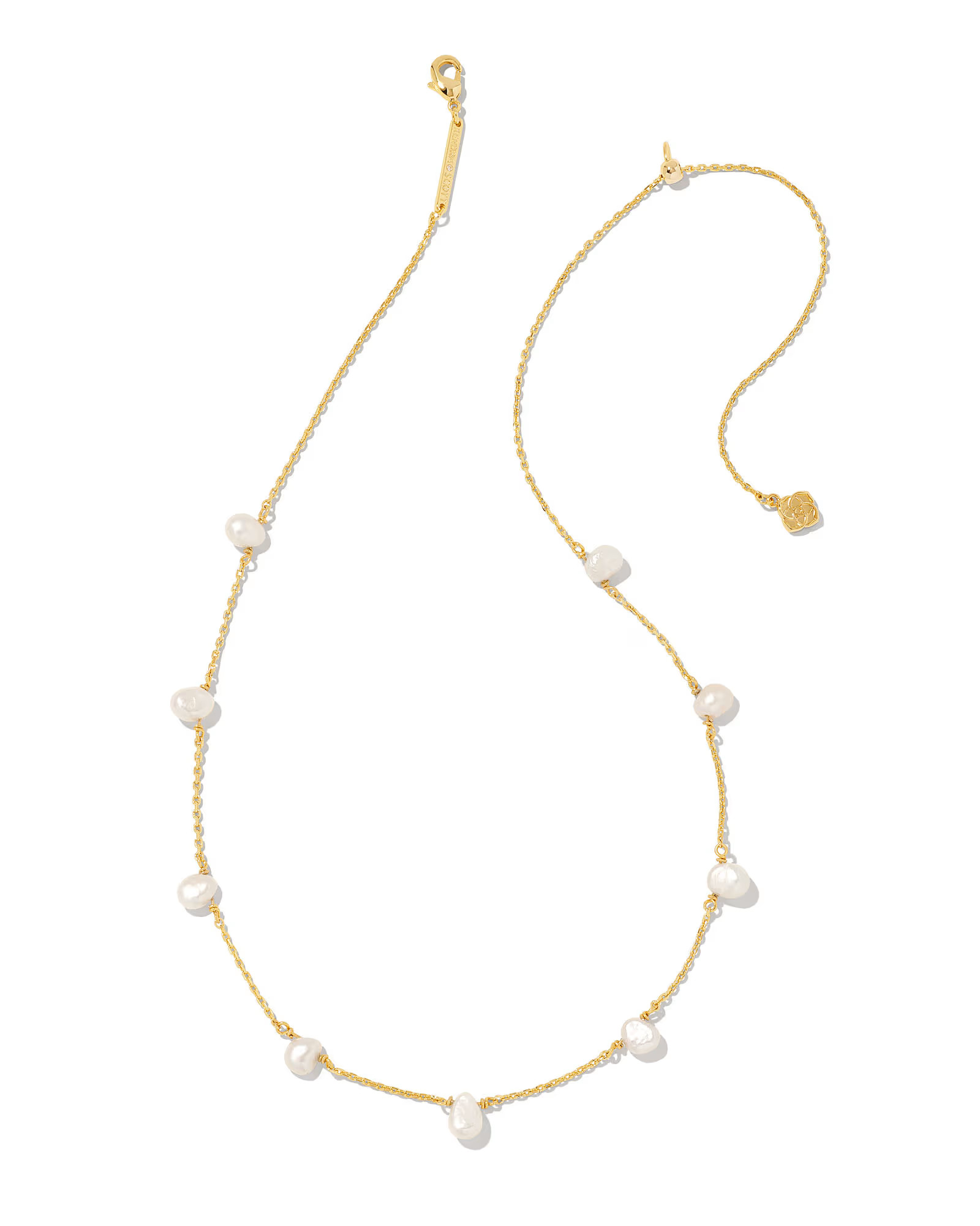 Leighton Gold Pearl Strand Necklace in White Pearl | Kendra Scott