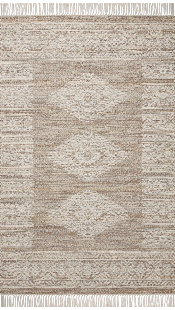 Rivers Reversible RIV-05 Lilac/Ivory Jute/Cotton Handwoven Area Rug | Rugs Direct