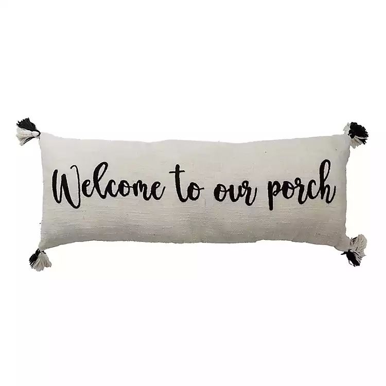 Welcome To Our Porch Lumbar Pillow | Kirkland's Home