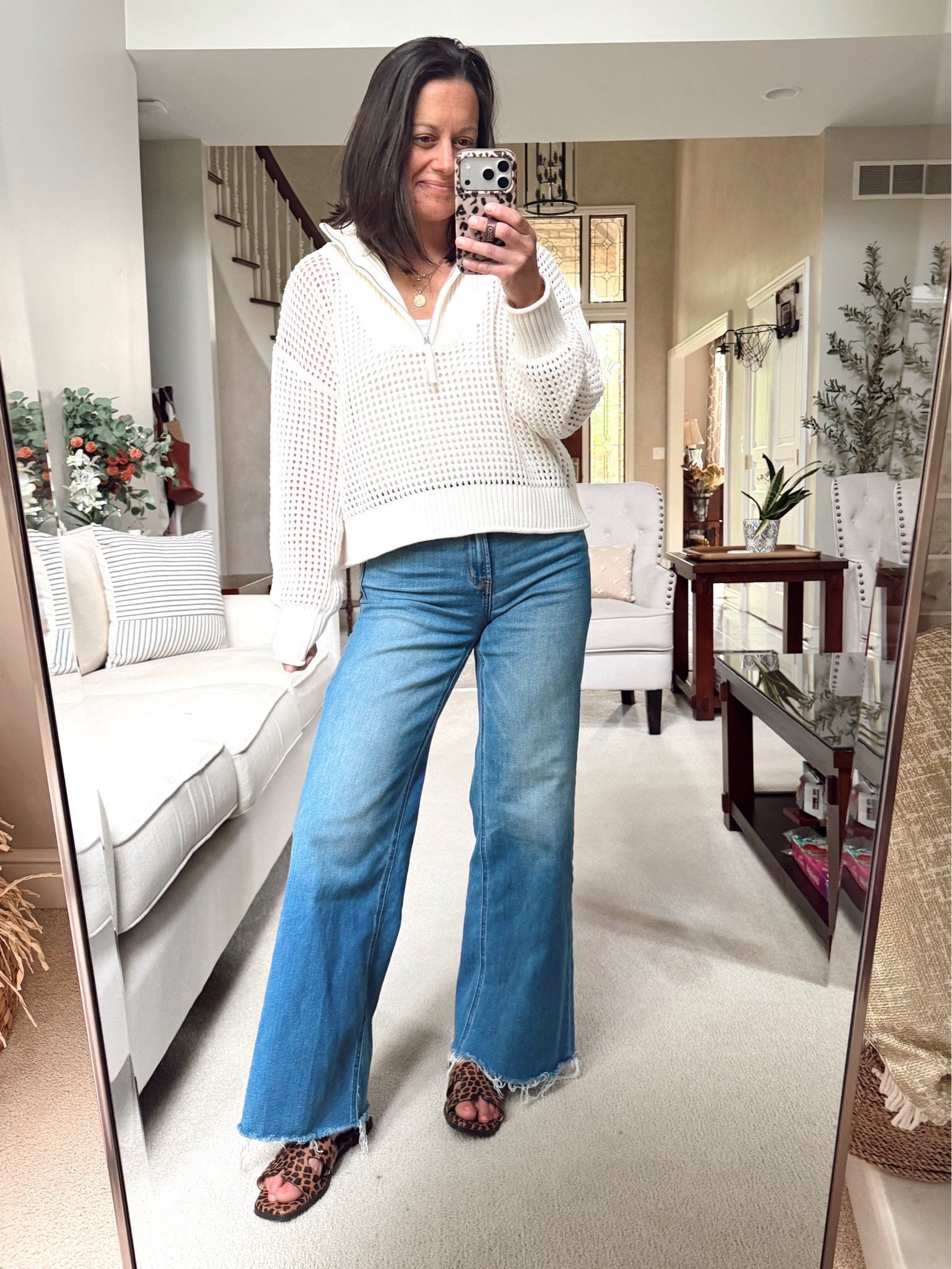 Mom outfit of the day! 

Wearing a 26 in jeans, small in sweater!

#LTKootd #LTKmomlife