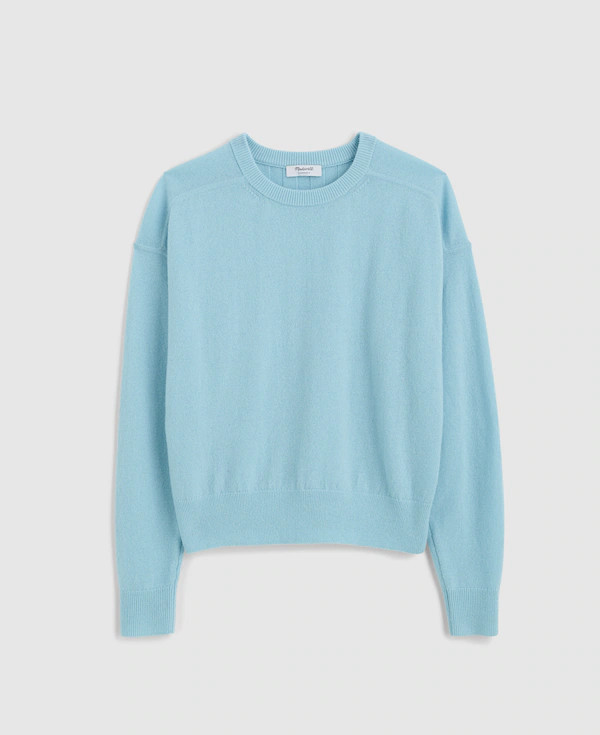 Rib-Stitch Crewneck Sweater in Cashmere | Madewell