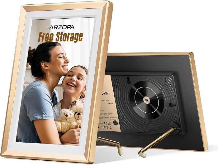 ARZOPA D10 Metal Digital Picture Frame Free Cloud Storage No Subscription 10.1" HD Anti-Glare Tou... | Amazon (US)