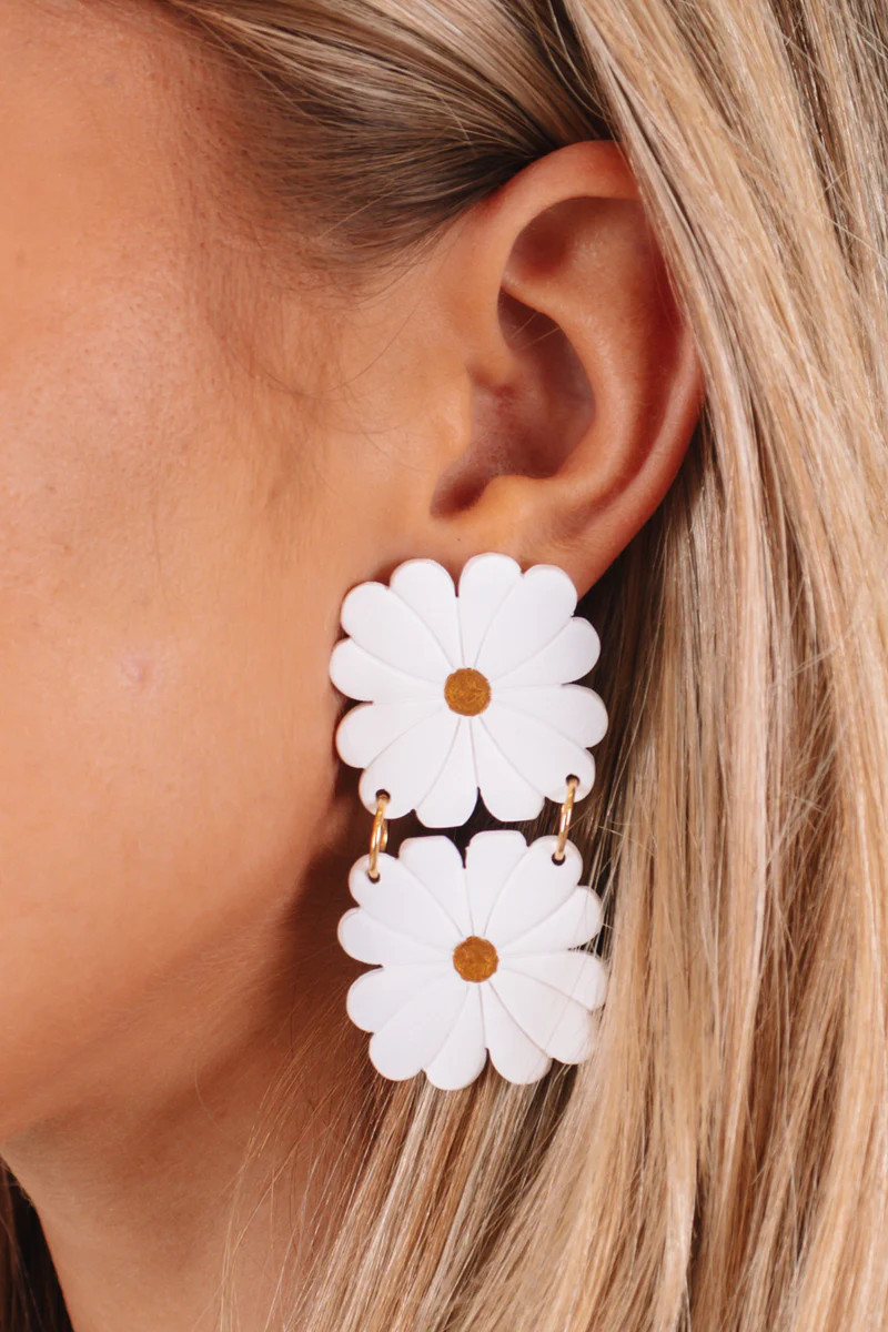 Amaryllis Earrings - White | The Impeccable Pig