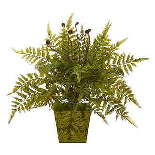19" Fern in Green Planter By Nearly Natural | Michaels® | Michaels Stores