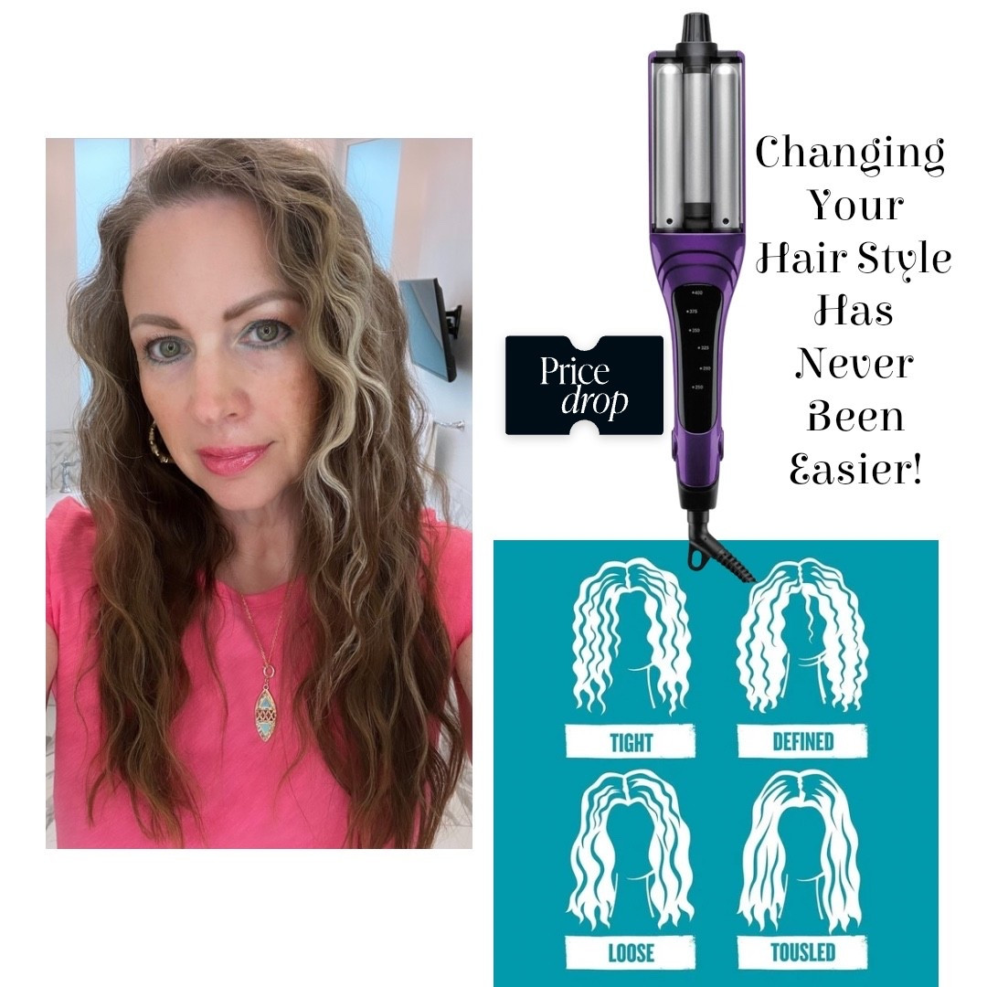 I like easy and simple. This styling tool doesn’t disappoint! Here are the details:
CUSTOM STYLING: Tousled, crimped, loose, defined, or all the above – there’s no limit to your style. Adjustable waver barrel plates create different levels of waves.
TOURMALINE TECHNOLOGY: Boosts shine and helps reduce damage and frizz from over-styling.
CUSTOMIZABLE: Lower settings for just a hint, think a crimp-style wave. Mid-height adjustment for more defined waves. Or, go deep. Adjust to the highest barrel for an ultra-waved-outlook.
ALL HAIR TYPES: Digital control with multiple heat settings. Up to 400˚ F for styling magic on all hair types.
TRAVEL READY: 6 ft tangle free swivel cord and universal dual voltage. Auto shut-off and instant heat recovery for consistent results.
GET THE LOOK: Take control of your waves by rotating the adjustable barrel to the exact level of wave you want. Waver can be adjusted while hot to create unique texture throughout the styling process.

#LTKFindsUnder50 #LTKBeauty #LTKSaleAlert