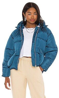 Toast Society Pluto Puffer Jacket in Teal Blue from Revolve.com | Revolve Clothing (Global)